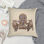 Freya Driving Her Cat Chariot Soft Style Accent Throw Pillow