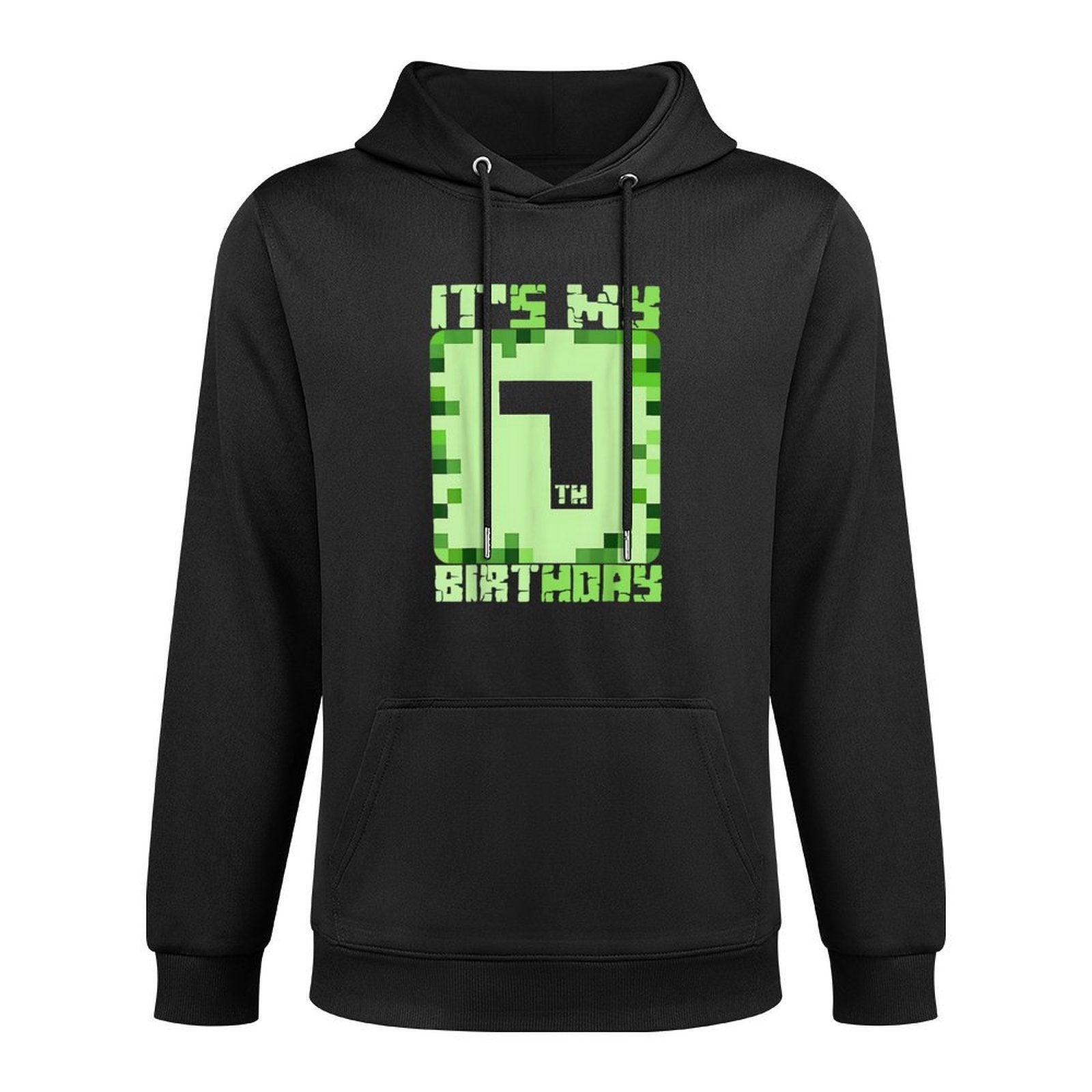 It's My 7th Birthday Video Game Pixel 7 Year Birthday Kids Moisture-Wicking Hoodie