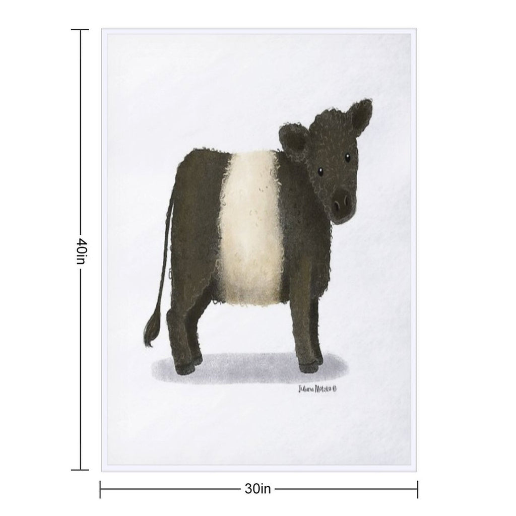 Belted Galloway Cattle Quick-dry Throw Blanket