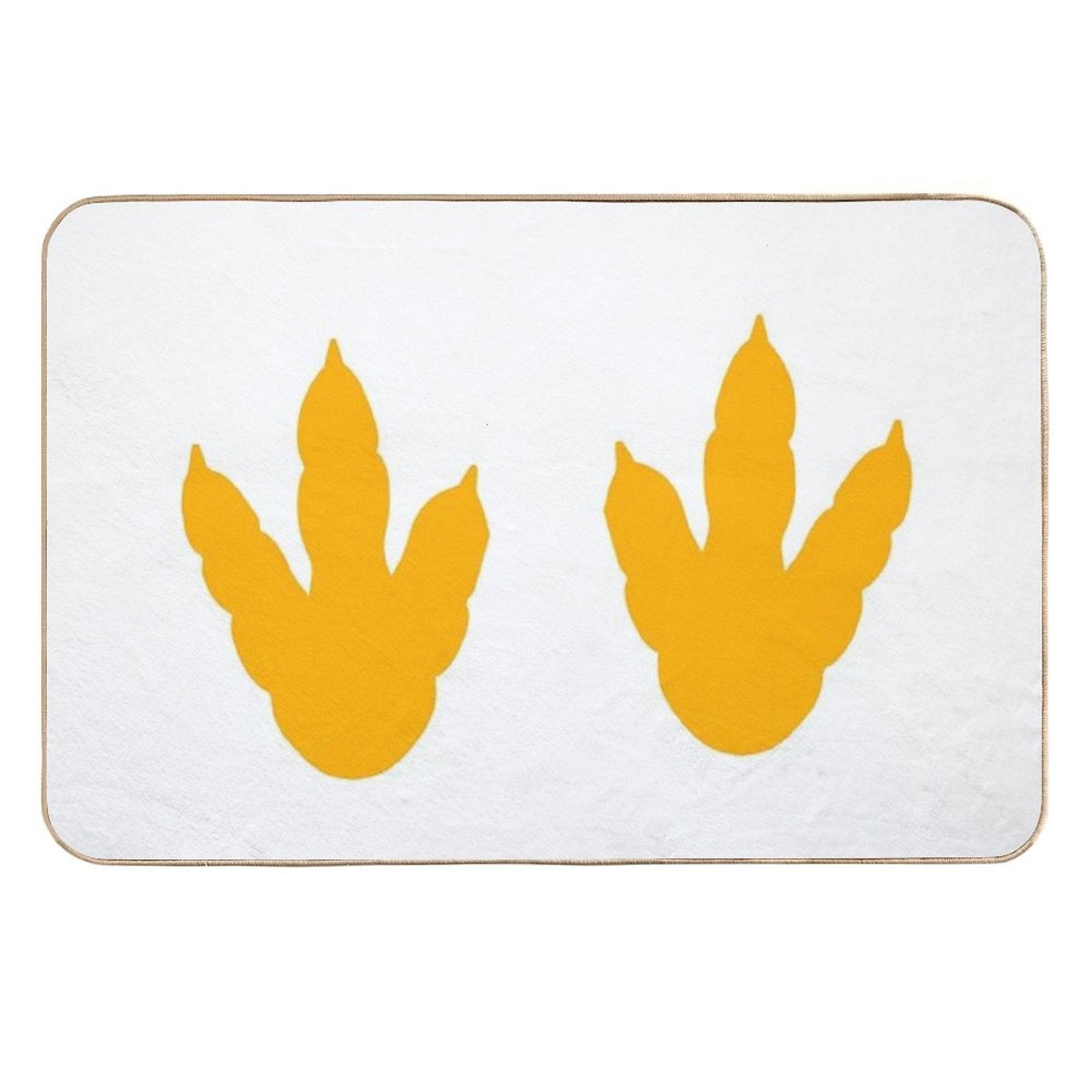 Dinosaur Feet  Dino Footprints  Mustard Yellow  Toxin-Free Bath Mat