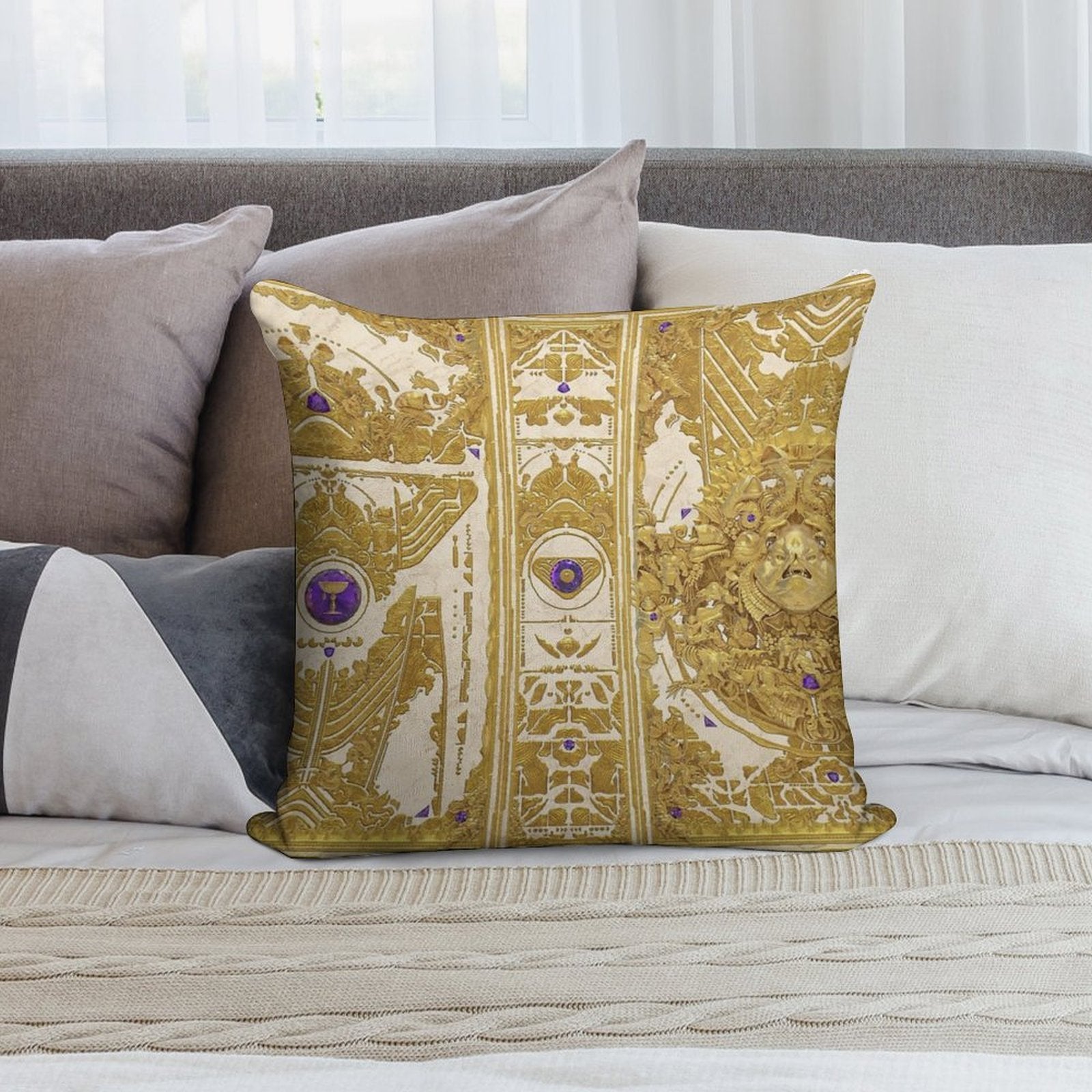 Destiny 2 Leviathan Book Art Soft Luxury Feel Throw Pillow