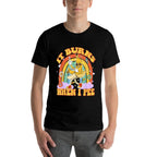 It Burns When I Pee Funny Sarcastic Ironic Y2K Inappropriate  Heathered Texture T-Shirt