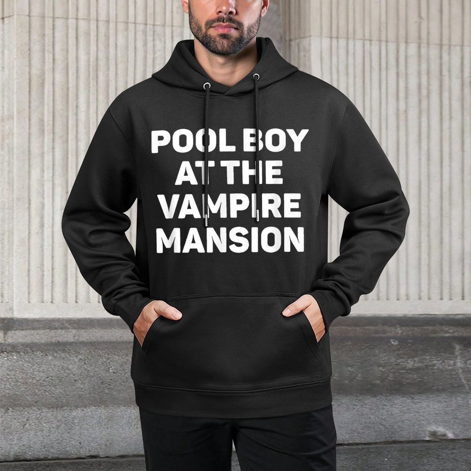 Pool Boy At The Vampire Mansion Funny EMO Vamp Goth Way Cotton-Polyester Blend Hoodie