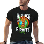 Higher Than Giraffe Pussy Funny Cannabis Marijuana Pot Lover  Relaxed-fit T-Shirt