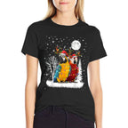 Parrot Under Moonlight Snow Christmas Pajama  Breathable T-Shirt