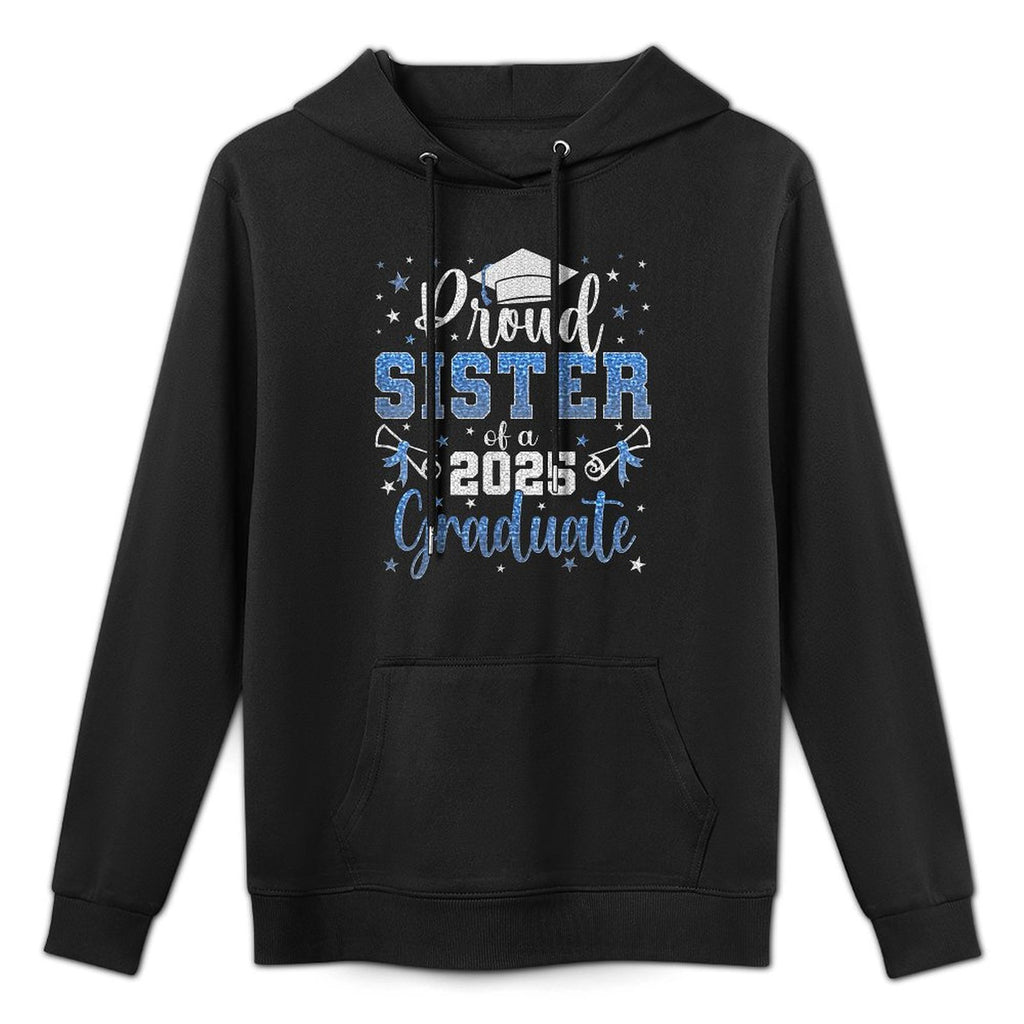 Super Proud Sister of 2025 Graduate Senior Graduation Family Cotton-Polyester Blend Hoodie