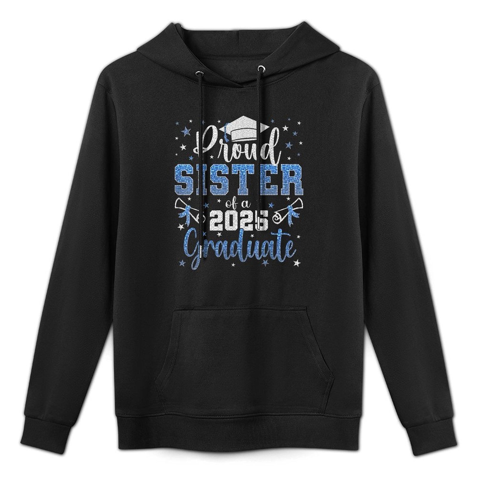 Super Proud Sister of 2025 Graduate Senior Graduation Family Cotton-Polyester Blend Hoodie