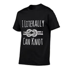 I Literally Can Knot Funny Knotting  Oversized Silhouette T-Shirt