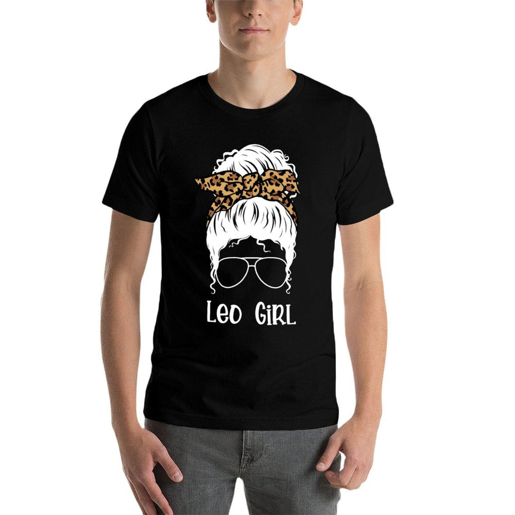 Leo Girl Leopard Bandana Astrology  Classic T-Shirt