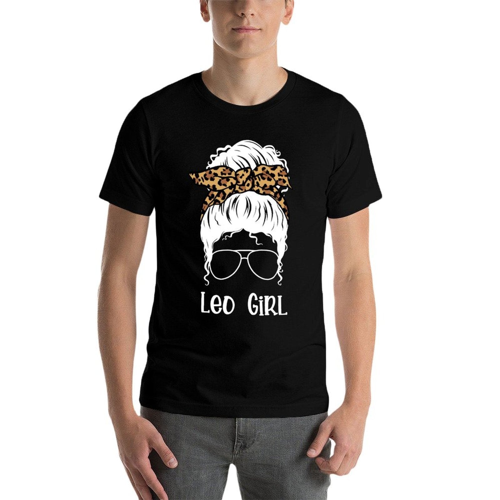 Leo Girl Leopard Bandana Astrology  Classic T-Shirt