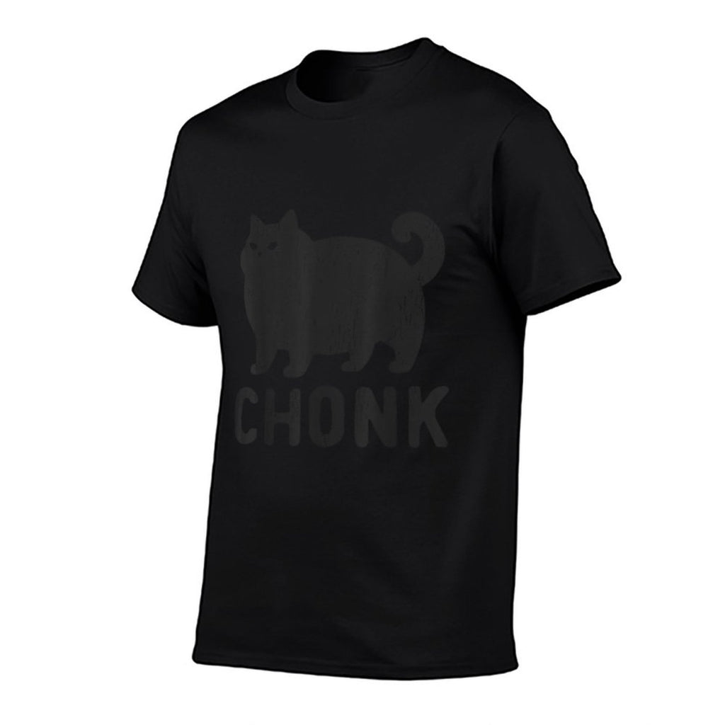 Chunk Black Cat Chubby Funny Chonky Meme Animal Cats Lover Men Women  Slim-fit Cut T-Shirt
