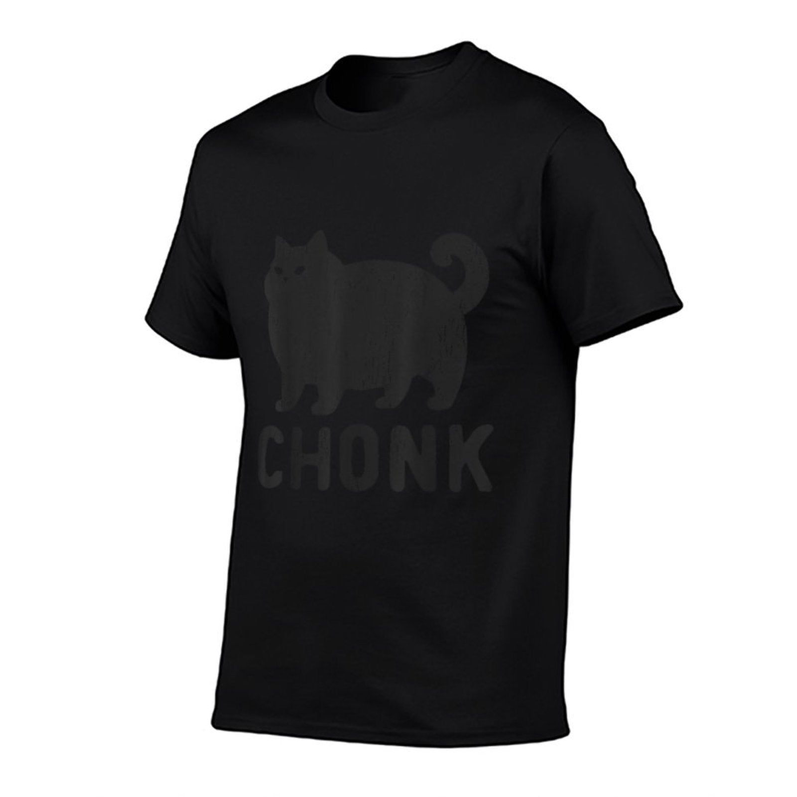 Chunk Black Cat Chubby Funny Chonky Meme Animal Cats Lover Men Women  Slim-fit Cut T-Shirt