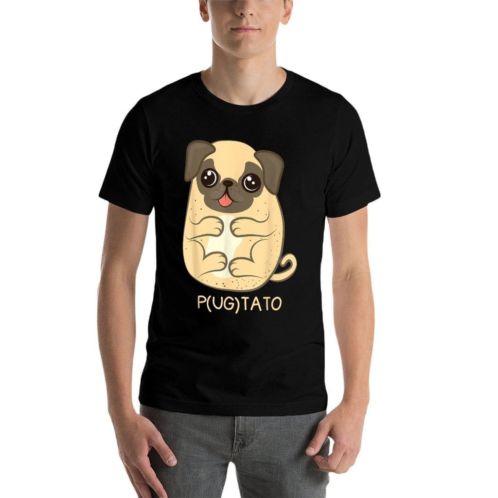 Pugtato Pug Potato Dog Lover Gift  Summer-ready Fabric T-Shirt