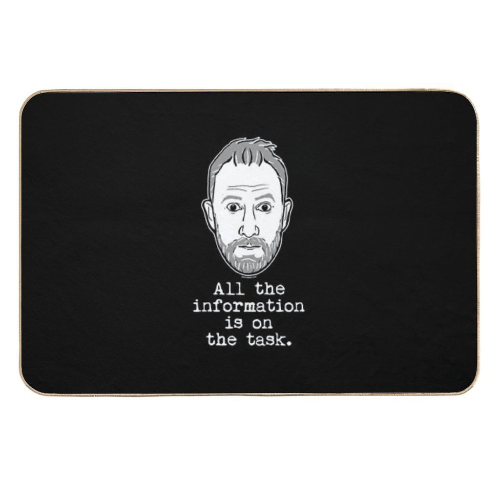 Taskmaster - All The Information Is on The Task - Alex Horne  Repositionable Bath Mat