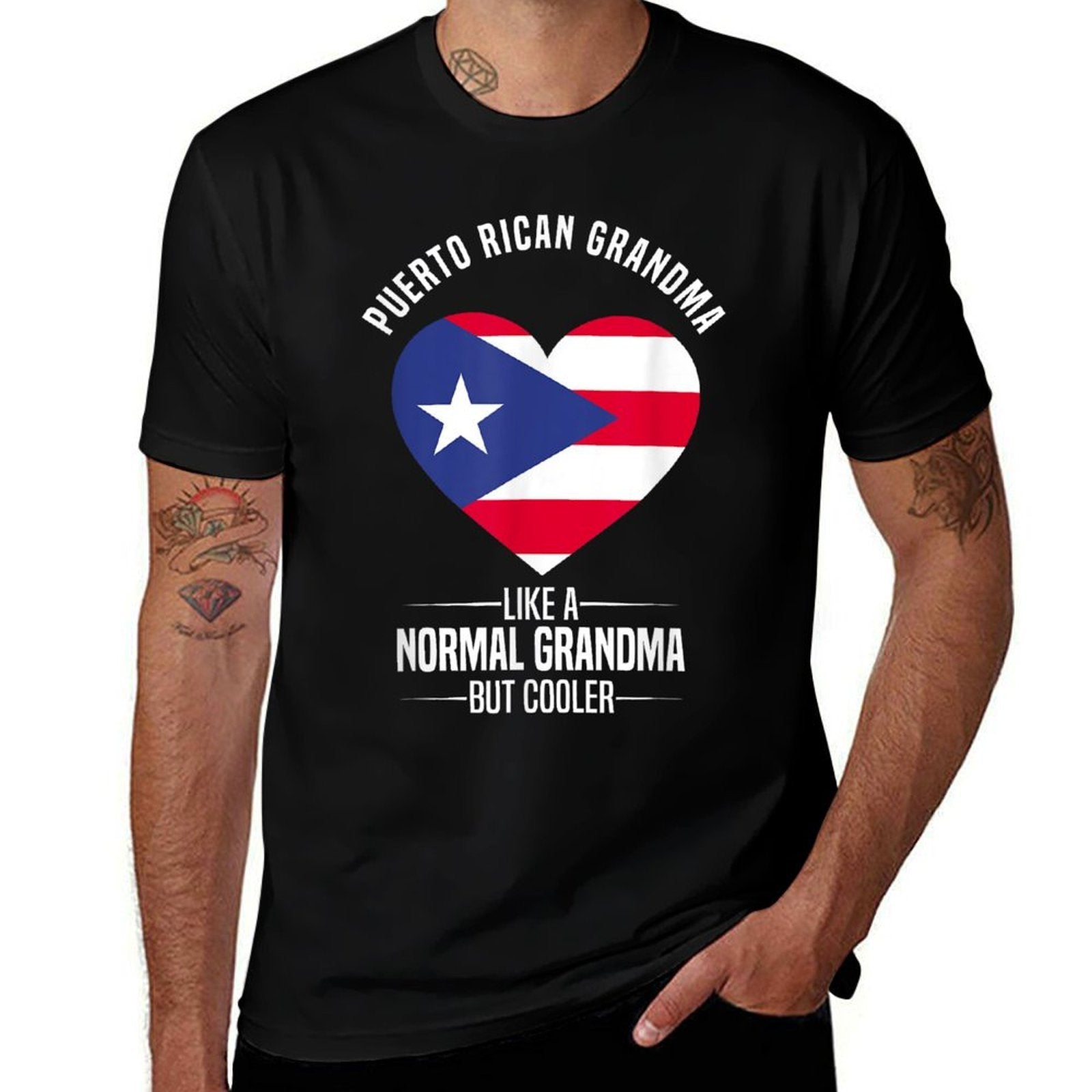 Puerto Rico Gifts For Women Puerto Rican Grandma - Grandmother Abuela Puerto Rico, Black  Trendy Pattern T-Shirt