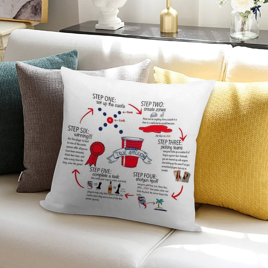 True American Rules Soft Bedroom Essential Throw Pillow