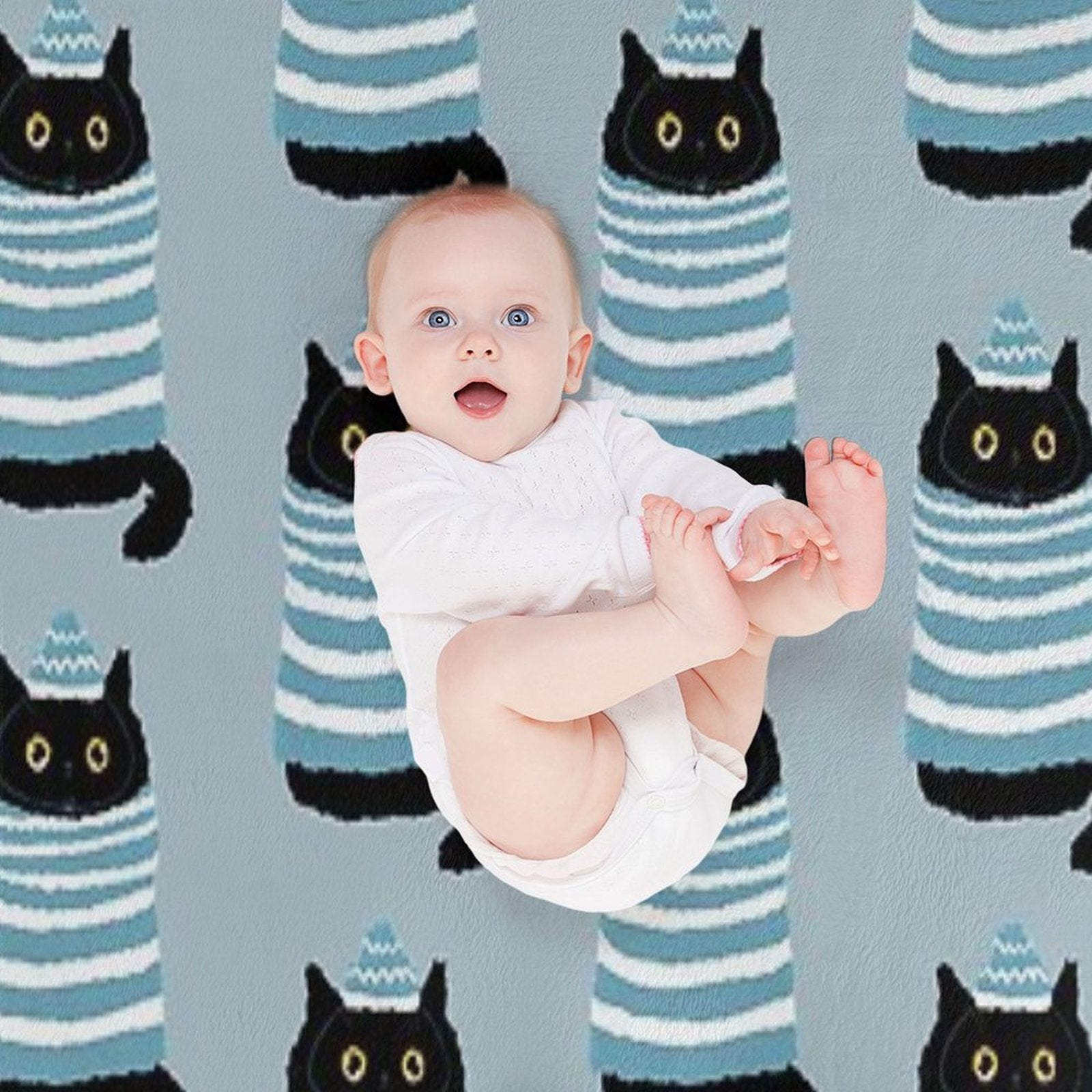 Snow Cat 1 Versatility Throw Blanket