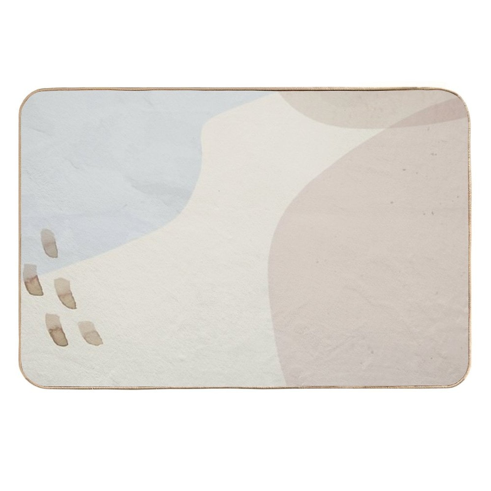 Neutral Soft Abstract Watercolor Background  Easy Maintenance Bath Mat