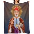 Saint Bill of Murray, Bill Murray Saint Original Religious Painting Wrinkle-free Throw Blanket