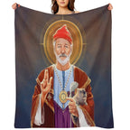 Saint Bill of Murray, Bill Murray Saint Original Religious Painting Wrinkle-free Throw Blanket