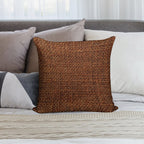 Golden Brown Jute Burlap Sack Soft Shrink-Resistant Throw Pillow