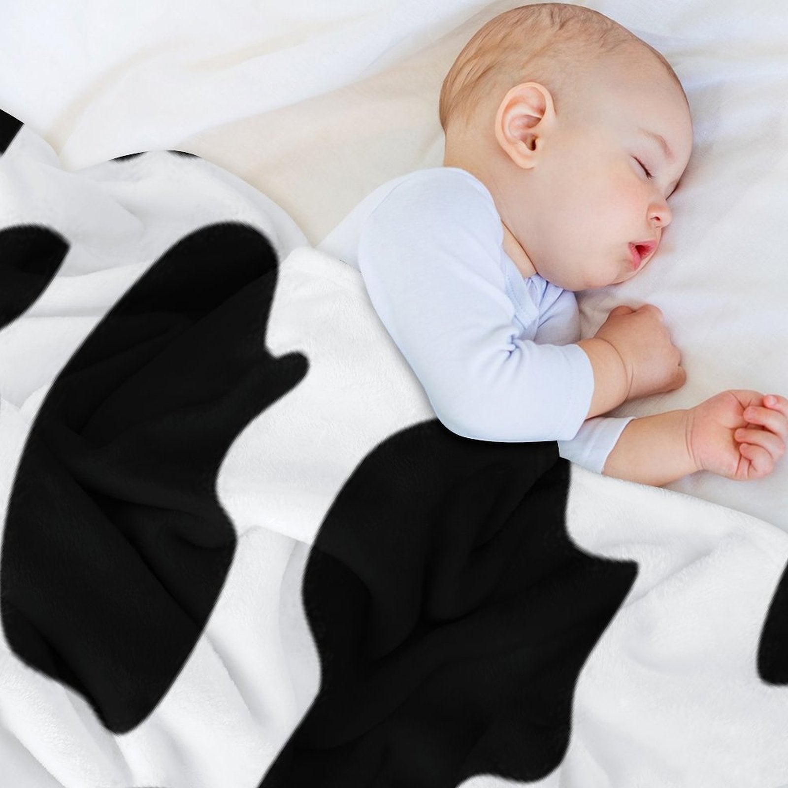 Cow Print Designer Face Mask Reusable & Washable, Designer Inspired, Black, White,Festival Comfort Throw Blanket