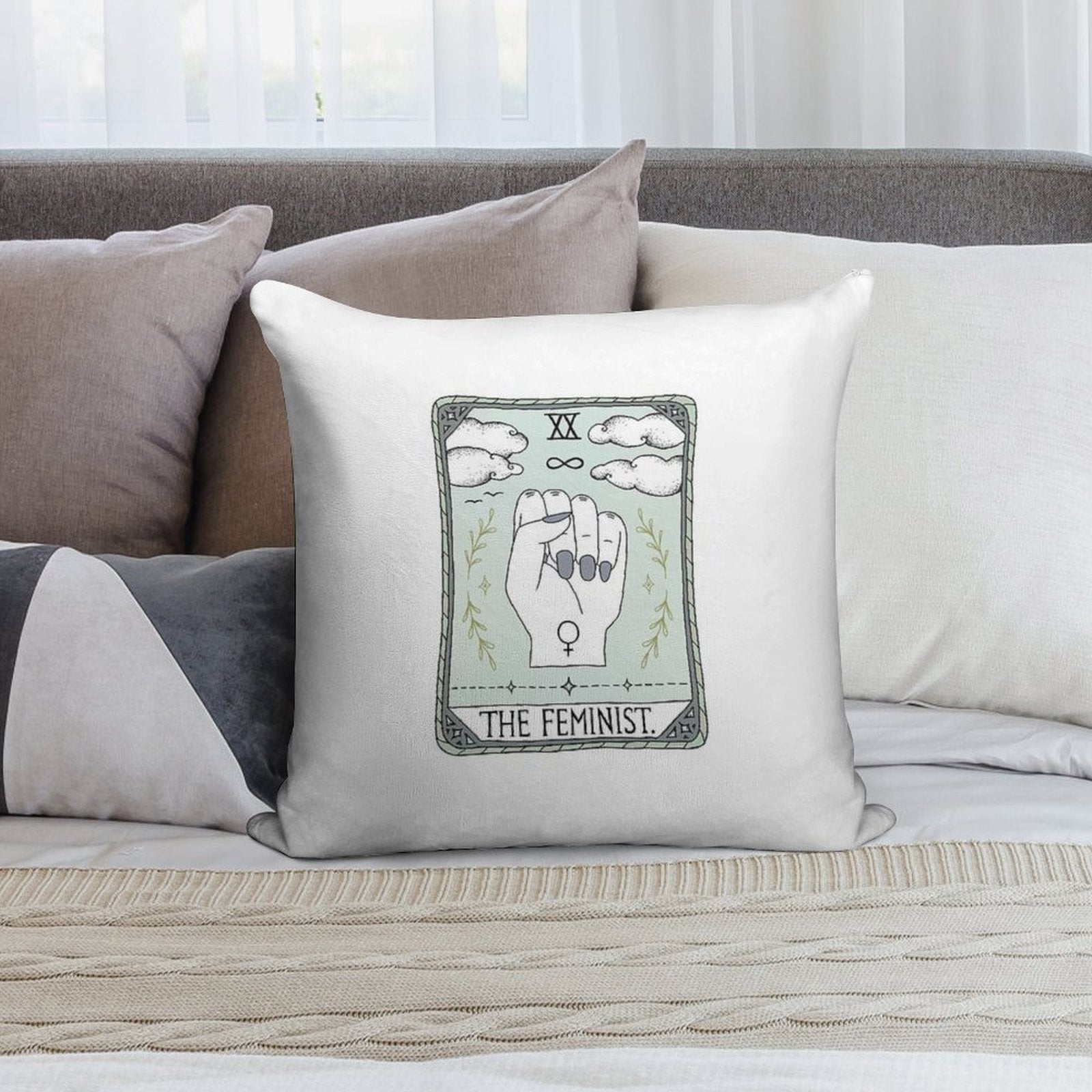 The Feminist Soft Ultra-Soft Texture Throw Pillow