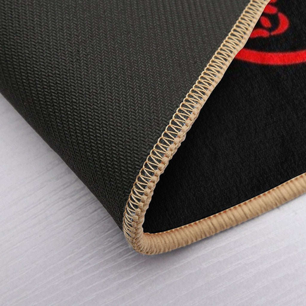 Shotokan Symbol And Kanji on The Sides White Text Durable Bath Mat