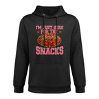 Im Just Here For The Snacks Football Game Day For Women Girl Pilling-Resistant Hoodie