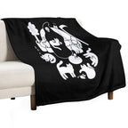 Death And His Cats Travel-friendly Throw Blanket