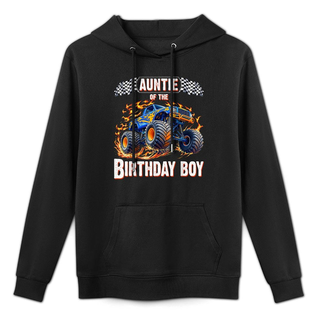 Auntie of The Birthday Boy Monster Truck Birthday Easy Care Hoodie