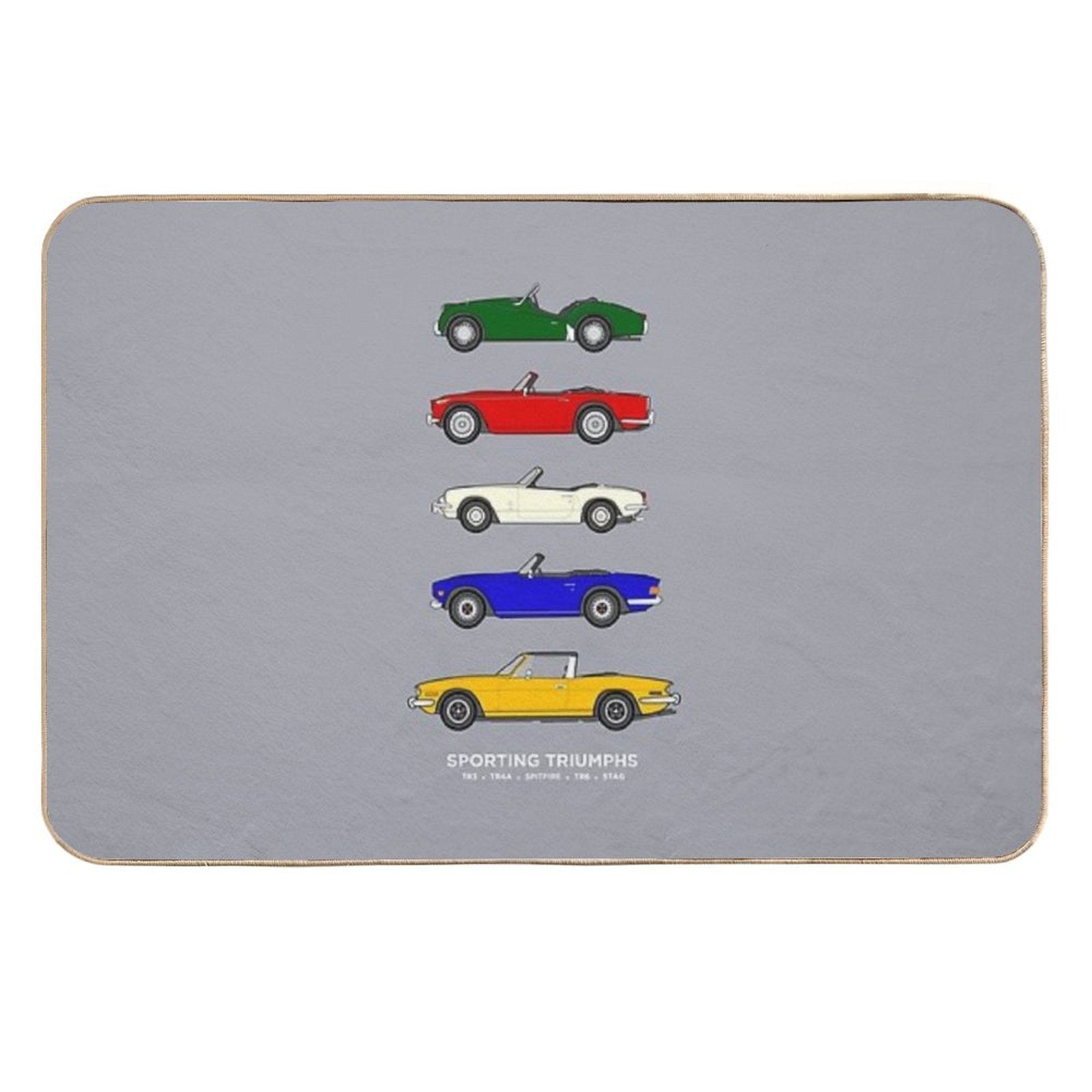 Sporting Triumphs (Triumph Sports Cars) Classic Car Collection  Easy To Clean Bath Mat