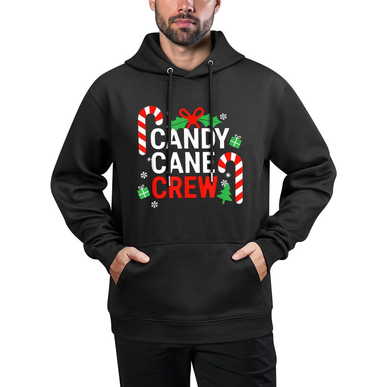 Candy Cane Crew Adult Men Women Kids Christmas Pajamas Casual Wear Hoodie