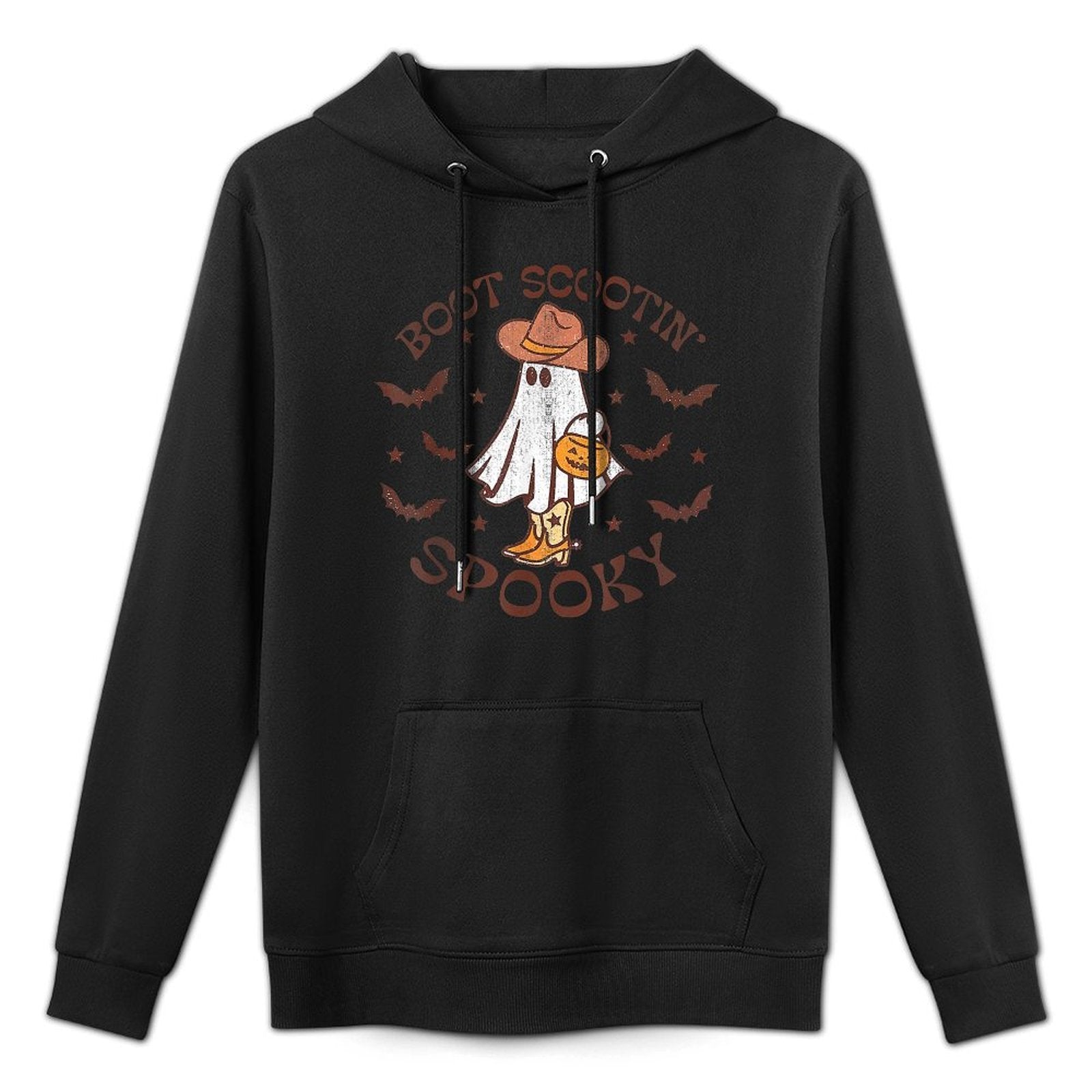 Boot Scootin Spooky Cute Ghost Western Halloween Machine Washable Hoodie
