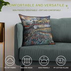 Beautiful Harbour, Tenby, Wales Soft Reinforced Edging Throw Pillow