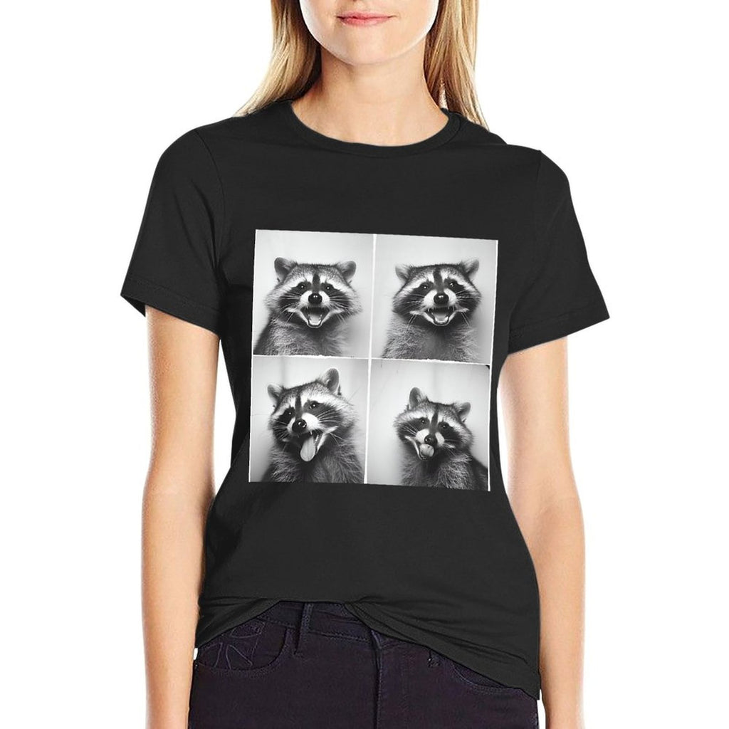 Laughing Raccoon Face Trash Raccoons Unique Quirky Animal  Trendy Pattern T-Shirt