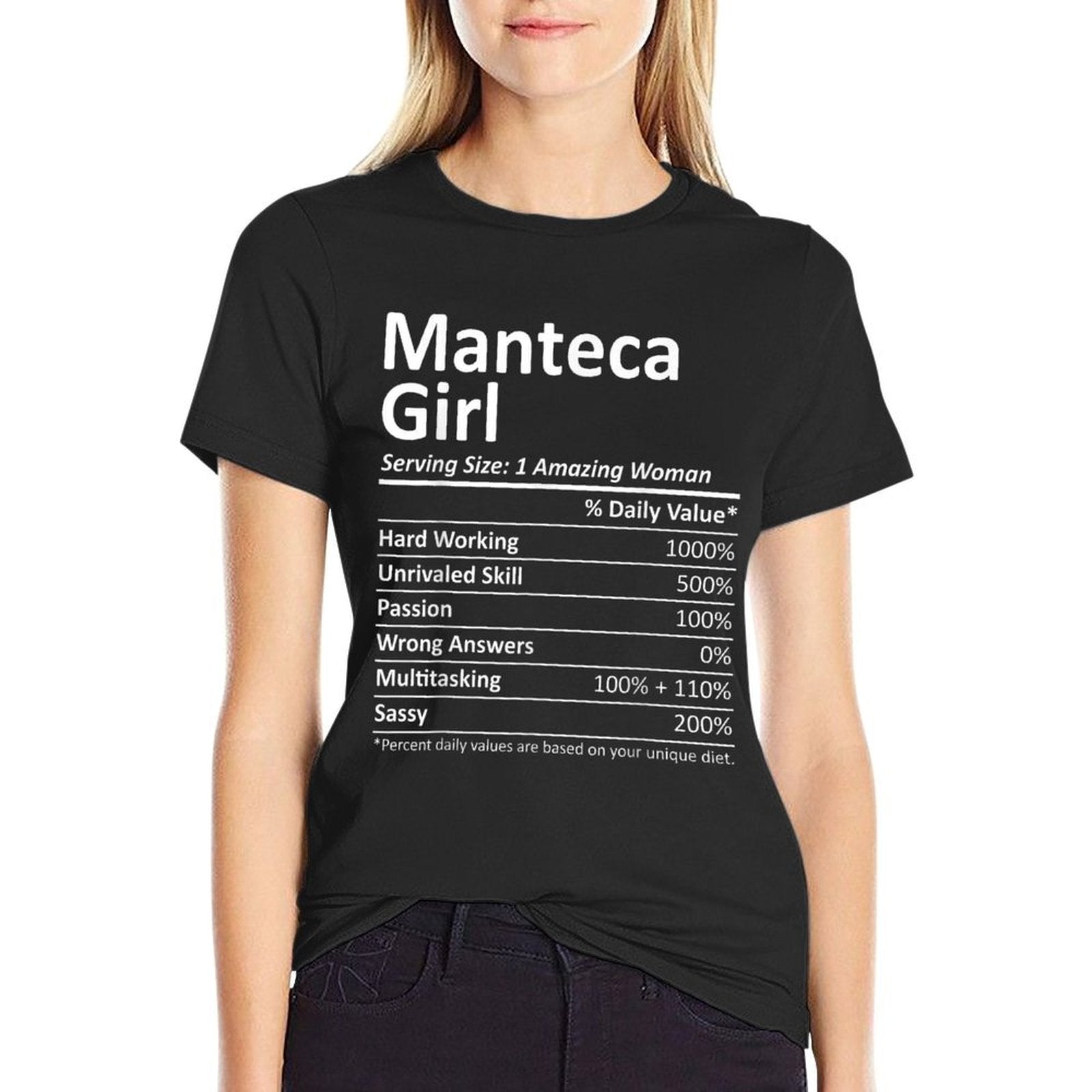 MANTECA GIRL CA CALIFORNIA Funny City Home Roots USA Gift  Relaxed-fit T-Shirt