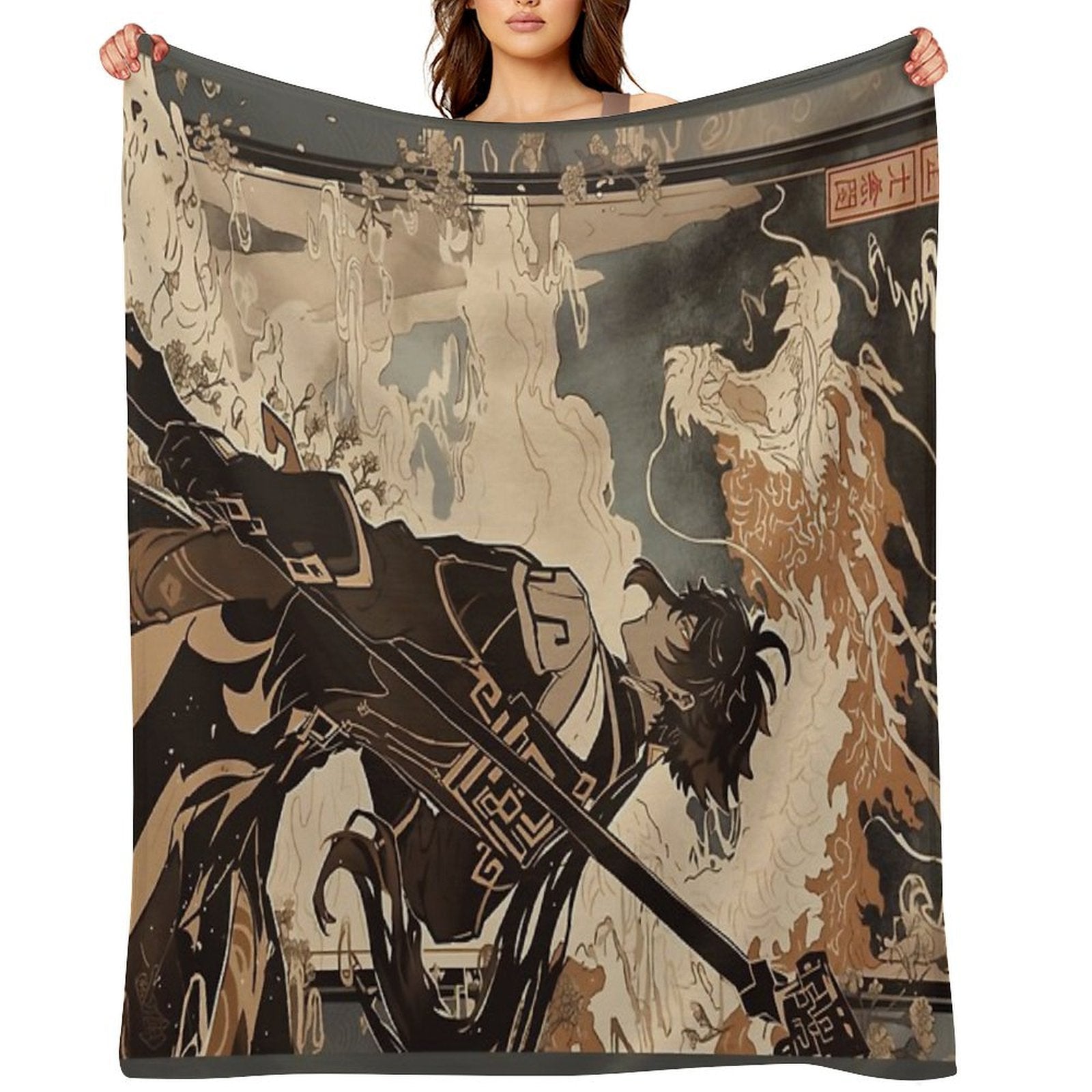 Traditional Zhongli Versatility Throw Blanket