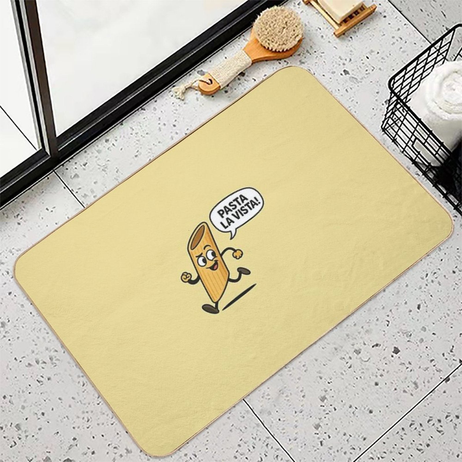 Pasta La Vista!  Rapid-Drying Bath Mat