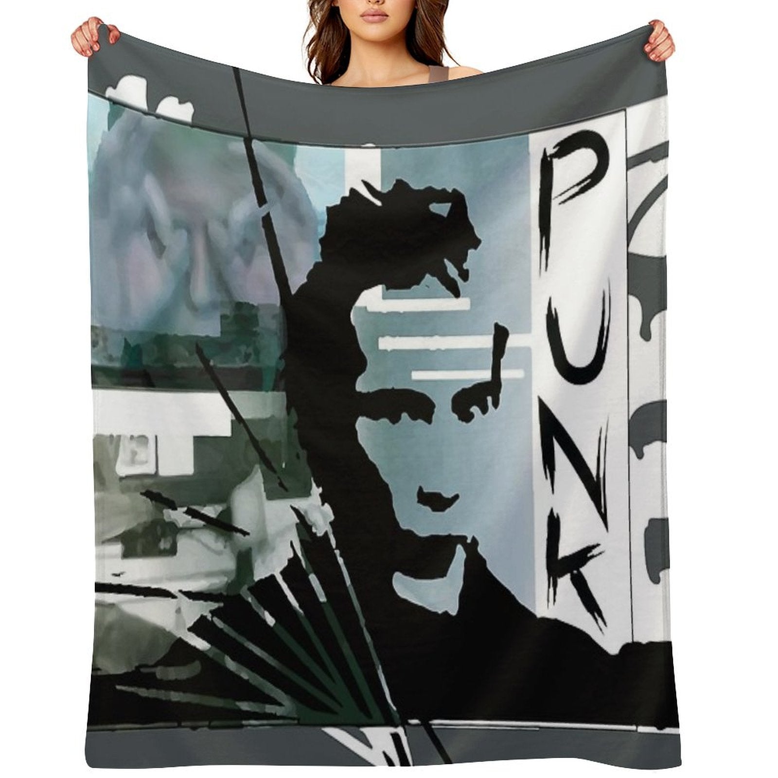 Punk Machine-washable Throw Blanket