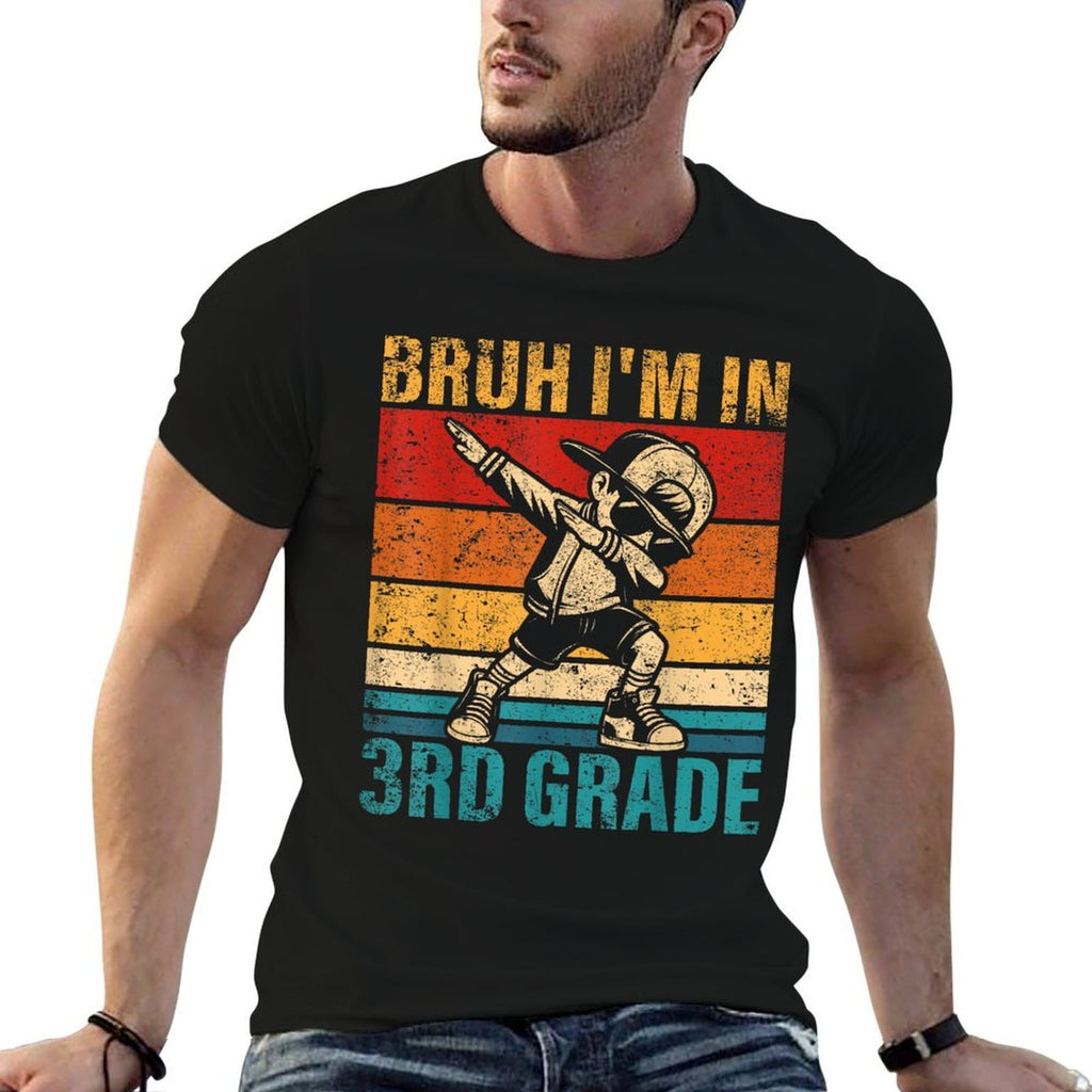 Third Grade Dabbing Boy Bruh Im in 3rd Grade Student  Classic T-Shirt
