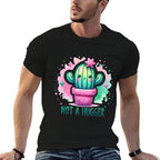 Not A Hugger Funny Vintage Cactus Cute Girl Women Sarcastic  Versatile T-Shirt