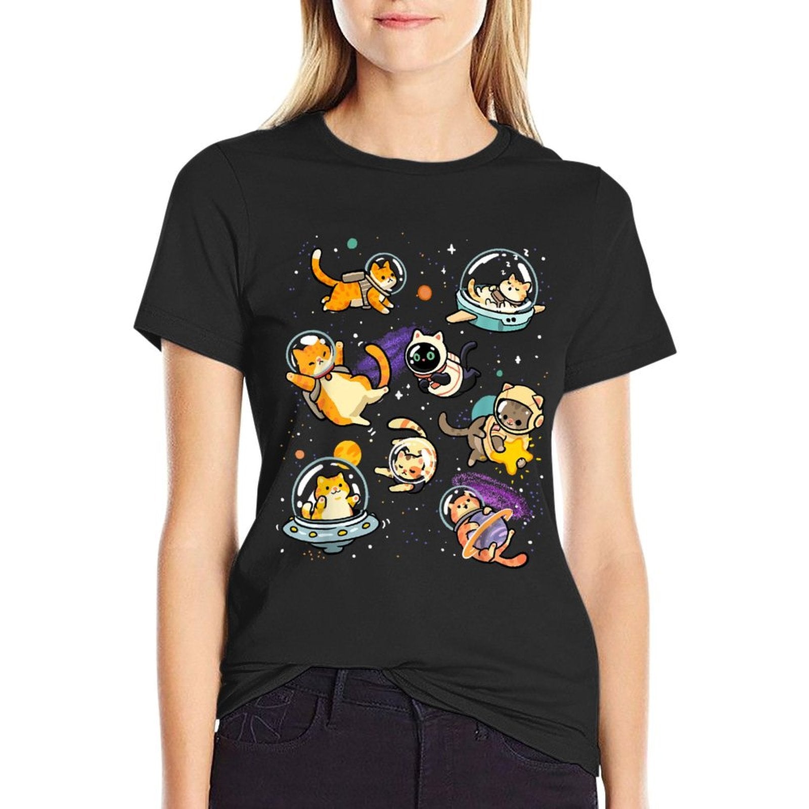 Cats in Space Funny Galaxy Cat Astronaut Cats Kitten Space  Vintage-inspired T-Shirt
