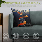 Campari Vintage Orange Peel Distressed Soft Anti-Pilling Throw Pillow
