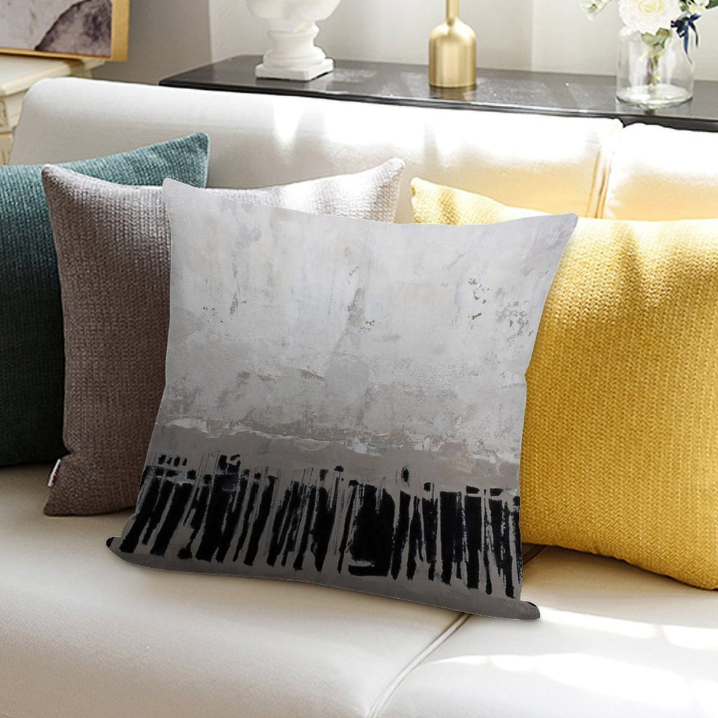 Beige Abstract Soft Home Decor Throw Pillow