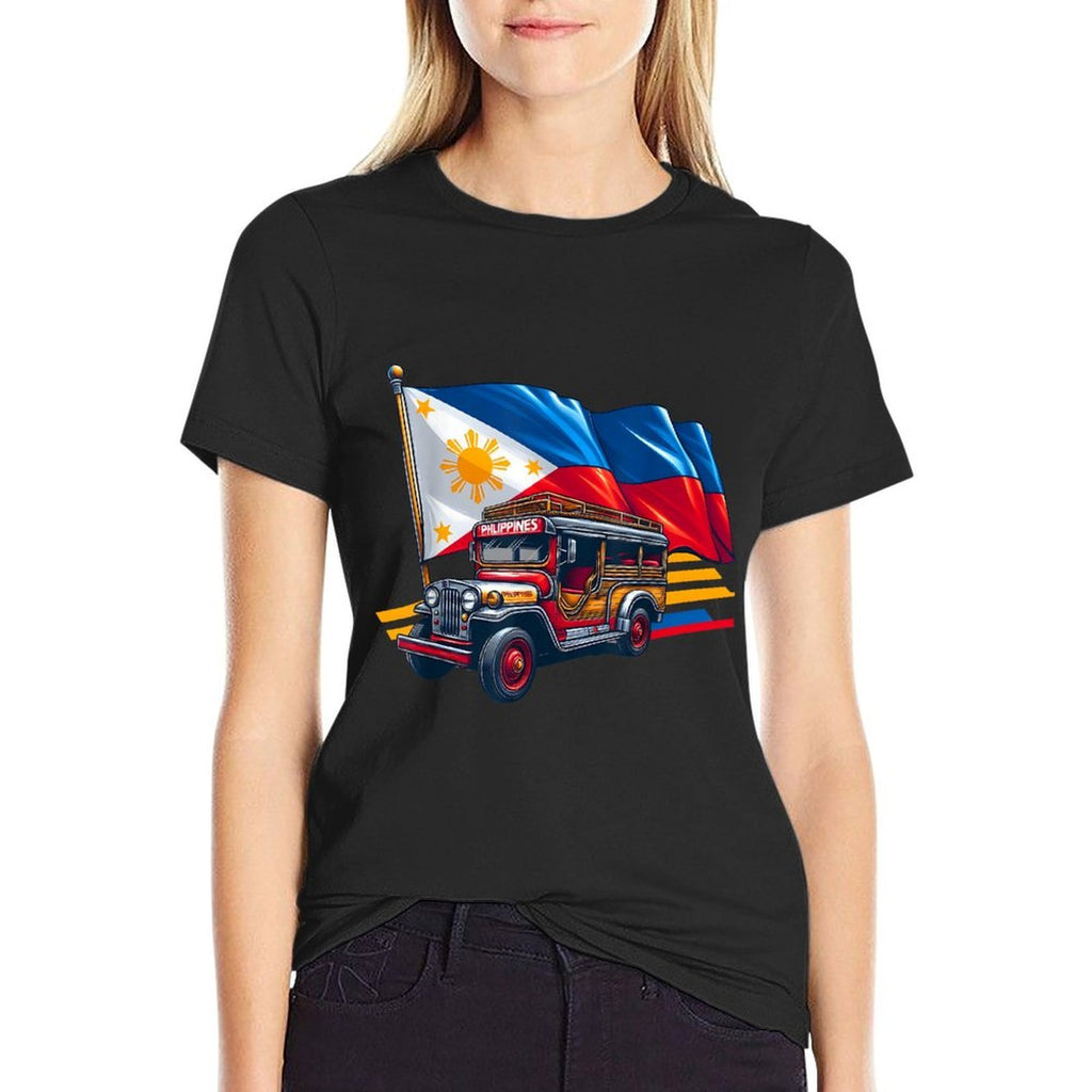 Philippines Proud Filipino Souvenir Philippines Jeepney  Graphic-printed T-Shirt