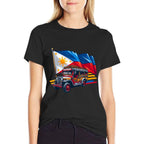 Philippines Proud Filipino Souvenir Philippines Jeepney  Graphic-printed T-Shirt