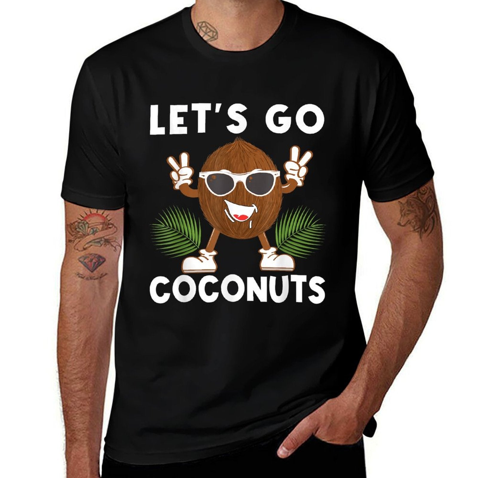 Lets Go Coconuts Funny Fruit Sommer Coconut Costume  Oversized Silhouette T-Shirt