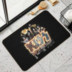 KISS ® The Band - End of The Road on Fire Logo  Absorbent Bath Mat