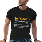 Self Control Funny Rockhounding Rock Collecting Geologist  Summer-ready Fabric T-Shirt